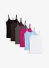 Top con spalline sottili regolabili (pacco da 6), bonprix
