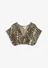 Blusa copricostume in crinkle operato, bonprix
