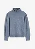Maglione a collo alto con bordo ondulato, bonprix