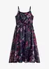 Abito midi in tulle delicato con cintura da annodare, bonprix