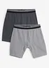 Boxer aderenti lunghi con cotone (pacco da 2), bonprix