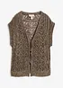 Gilet in maglia traforato con viscosa e filato glitterato, bonprix