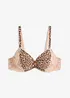 Reggiseno con coppe preformate e motivo leopardato, bonprix