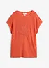 T-shirt in puro lino con ricamo, bonprix