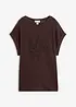 T-shirt in puro lino con ricamo, bonprix