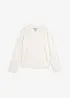Maglia di puro cotone con pizzo, bonprix