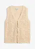 Cardigan in maglia traforata di misto cotone, bonprix
