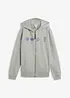 Felpa con zip e cappuccio in puro cotone, bonprix
