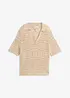 Maglione traforato in misto cotone, bonprix