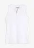 Top a costine in cotone biologico elasticizzato, bonprix