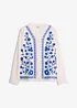 Blusa in puro cotone con ricami, bonprix