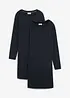 Abito in jersey aderente (pacco da 2), bonprix