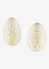 Soprammobile LED uovo con intagli (pacco da 2), bonprix