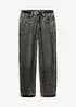 Jeans cropped a palloncino super morbidi, vita media, bonprix