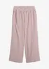 Pantaloni a palazzo cropped in seersucker, bonprix