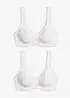 Reggiseno t-shirt minimizer con ferretto e cotone biologico (pacco da 2), bonprix