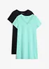 Camicia da notte in puro cotone (pacco da 2), bonprix