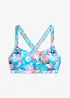 Reggiseno bikini a bustier con spalline incrociate, bonprix