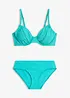 Bikini con ferretto in tessuto a trama operata (set 2 pezzi), bonprix