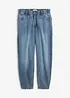 Jeans barrel cropped, vita alta, bonprix