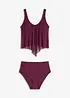 Tankini con mesh trasparente (set 2 pezzi), bonprix