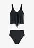 Tankini con mesh trasparente (set 2 pezzi), bonprix