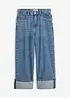 Jeans wide leg cropped, vita media, bonprix
