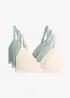 Reggiseno senza ferretto con coppe preformate e cotone biologico (pacco da 3), bonprix