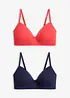 Reggiseno senza ferretto con coppe preformate e cotone biologico (pacco da 3), bonprix