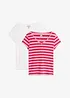 T-shirt in puro cotone biologico (pacco da 2), bonprix