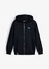 Felpa con zip e cappuccio in puro cotone, bonprix