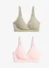Reggiseno allattamento senza ferretto con cotone biologico (pacco da 2), bonprix