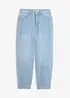 Jeans barrel shape in cotone biologico, vita alta, bonprix