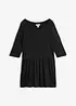 Maglia lunga in viscosa con balza, bonprix