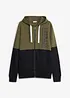 Felpa con zip e cappuccio in puro cotone biologico, bonprix