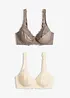Reggiseno con ferretto e pizzo delicato (pacco da 2), bonprix