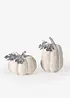Soprammobile a forma di zucca effetto legno (set 2 pezzi), bonprix