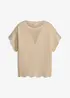 Maglione a maniche corte con filato glitterato, bonprix
