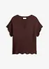 Maglione a maniche corte con filato glitterato, bonprix