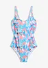Costume intero leggermente modellante con spalline regolabili, bonprix