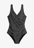 Costume intero con dettaglio incrociato ed effetto modellante medio, bonprix