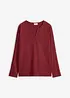 Maglia a maniche lunghe con inserto in satin, bonprix