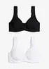 Reggiseno t-shirt minimizer con ferretto e cotone biologico (pacco da 2), bonprix