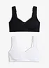 Reggiseno t-shirt minimizer senza ferretto con cotone biologico (pacco da 2), bonprix