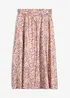 Gonna midi in misto viscosa, bonprix