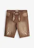 Bermuda bavaresi in jeans con lavaggio vintage, regular fit, bonprix