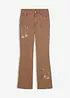 Jeans bootcut in misto cotone elasticizzato con ricami, bonprix
