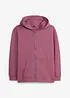 Felpa con zip e cappuccio in morbido misto cotone biologico, bonprix