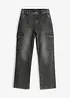 Jeans cargo larghi, vita media, bonprix