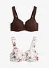 Reggiseno con coppe preformate, ferretto e cotone biologico (pacco da 2), bonprix